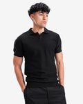 Black Knitted Polo