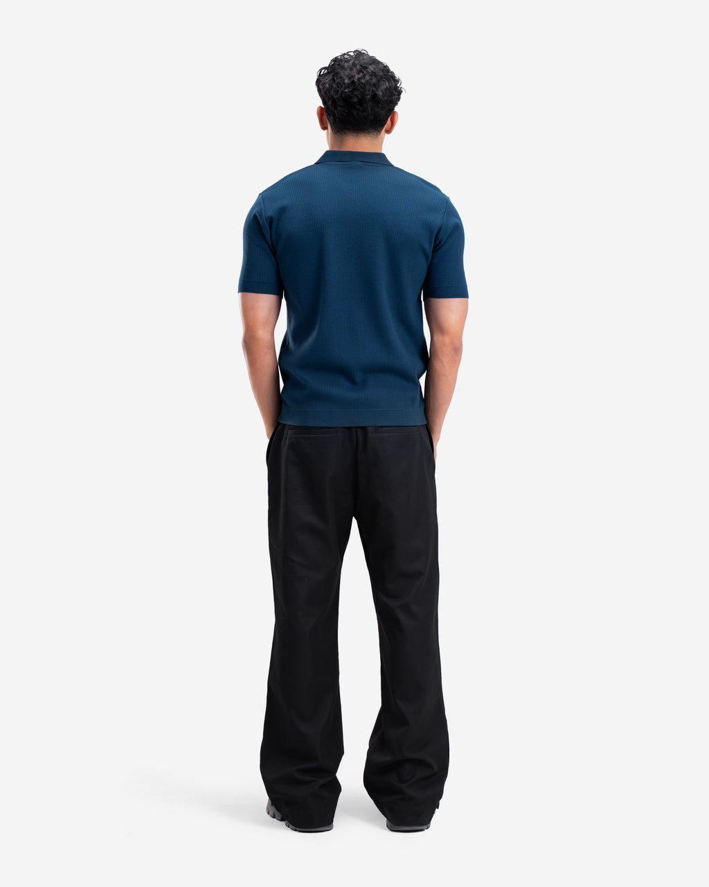 Quarter Zipper Knitted Polo