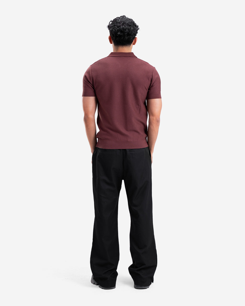 Brown Knitted Polo